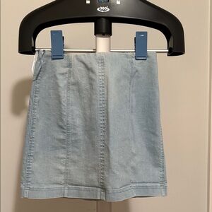 Stylish Light Blue Mini Denim Skirt